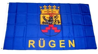 Fahne/Flagge Insel Rügen NEU 90 x 150 cm Flaggen in blau von FahnenMax