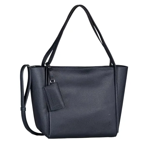 TOM TAILOR Amarea Damen Shopper - Groß und Blau - Damen-Shopper mit Reißverschluss, ideal für jeden Tag und perfekt für stylische Looks. Ein Must-Have aus der TOM TAILOR Kollektion Herbst/Winter 2025!