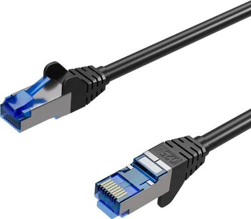 Patchkabel cat6A S/FTP PIMF schwarz 0,25m