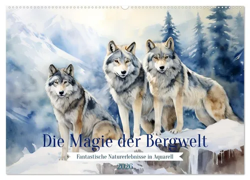 CALVENDO Wandkalender Die Magie der Bergwelt (Wandkalender 2026 DIN A2 quer), CALVENDO Monat