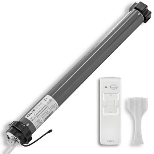 SELVE Rohmotor SE Pro 2/10-com - Funk-Rollladenmotor für Welle SW 60 mit 17 U/min, inkl. 2,5 m Anschlussleitung und Adapter. Hohe Zugkraft von 19 kg, Made in Germany, ideal für effiziente Rollladensteuerung.