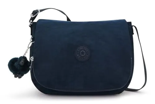 Kipling EARTHBEAT M Mittelgroße Umhängetasche in Blau - Umhängetasche mit Reißverschluss und Magnetverschluss, ideal für den Alltag. Verstellbarer Schulterriemen und praktische Fächer für Mobiltelefone.