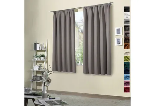 heimtexland Verdunkelungsvorhang, 2 St. in braun von Heimtexland