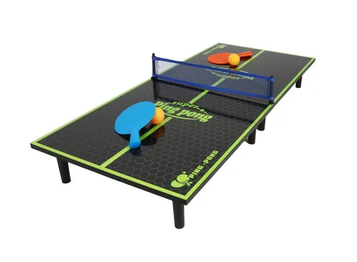 Mini Tischtennisplatte 90x40cm Tischtennis Pingpong Netz Schläger Tennisball