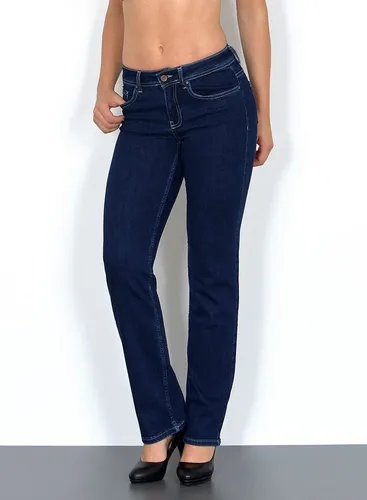 ESRA Damen High Waist Straight Fit Jeans – Gerader Schnitt bis Übergröße - Die ESRA Damen Straight Fit Jeans bietet einen hohen Tragekomfort dank hohem Bund und Elasthananteil. Ideal für jeden Anlass, vom Büro bis zum Freizeitlook. Entdecken Sie die perfekte Jeans für Ihren Kleiderschrank!