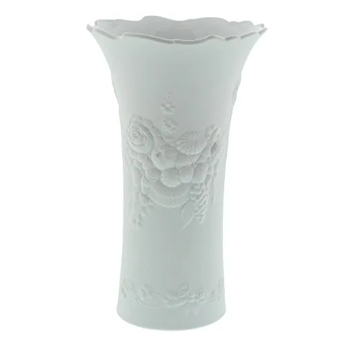 Goebel Flora - Elegante biskuit Vase - Blumentöpfe & Vasen, stilvolles Design in Weiß/Pastell, ideal für frische Blumen und als Dekorationselement