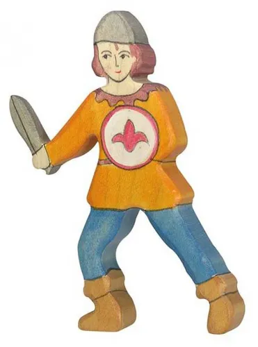 Holztiger 80243 Junge, oranges Hemd Holzfigur bemalt