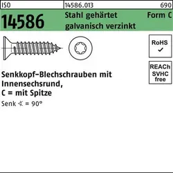 Senkblechschraube ISO 14586 ISR/Spitze 5,5x 19 -C Stahl geh.galv.verz. 500St.
