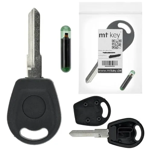 MT-KEY Auto Zünd Schlüssel Rohling HU49 + ID11 Transponder Wegfahrsperre kompatibel mit Seat Marbella 97-98