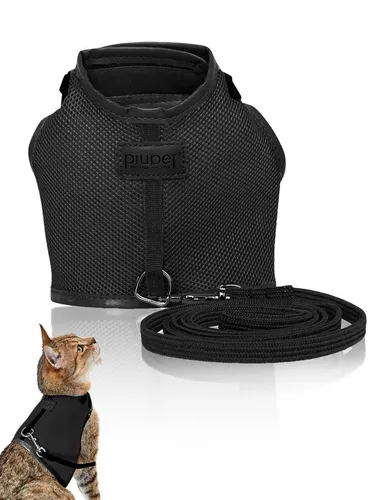 Piupet Geschirr Katzengeschirr mit 1,2m Leine I ausbruchsicher I Geschirr Katze