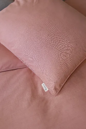 Walra Bettwäsche-Set 135x200 - Vintage Cotton in Terrakotta - Bettwäsche-Set aus 100% Baumwolle, weich und angenehm. Mit Reißverschluss und 80x80 Kissenbezug, ideal für gemütliche Nächte.