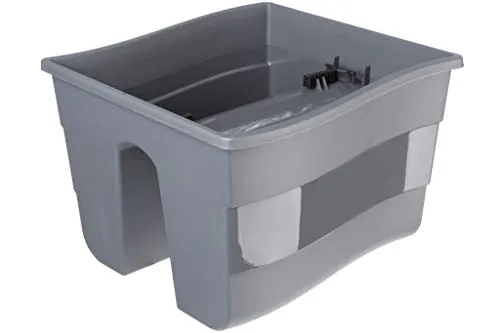 KADAX Balkongeländer-Topf mit zweiseitigem einstellbarem Griff 30x28x20cm, Geländer-Brüstungstopf, Balkonblumenkasten, Pflanzkübel, Pflanzgefäß, Ideal für Blumen und Pflanzen (Anthrazit)