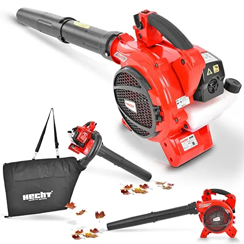 Hecht 9280 Laubbläser Laubsauger 3in1 - Benzinbetriebener Laubbläser mit 1 PS, 720 m³/h Luftleistung und ergonomischem Design für müheloses Arbeiten im Garten. Inklusive Sammeltasche und Antivibrationsgriff.
