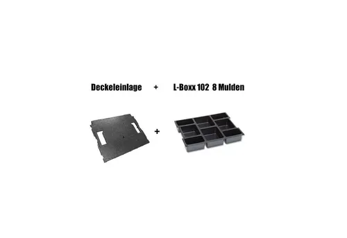 BS Systems Werkzeugkoffer BOSCH SORTIMO Einlage Insetboxen-Set & Deckelpolster für L-BOXX 102