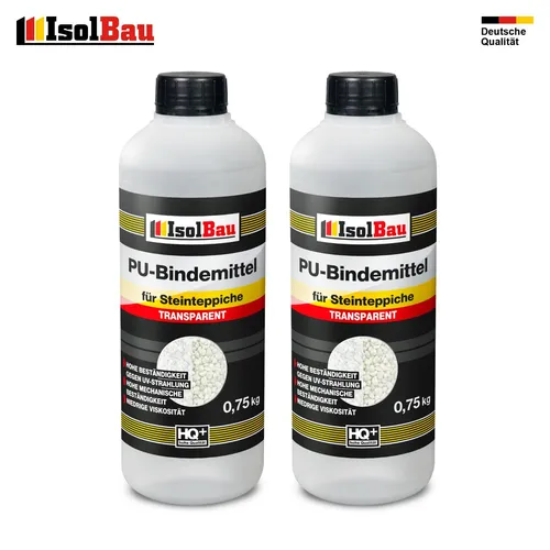 1K PU Bindemittel für Steinteppich - 2 x 0,75kg Steinboden Marmorkies UV-fest