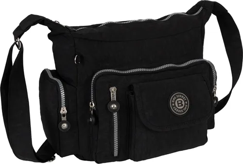 Bag Street Damentasche Umhängetasche Handtasche Schultertasche 2218 Schwarz