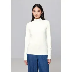 STREET ONE STUDIO Langarmshirt aus Baumwolle mit Stretchante weiß 44 EU