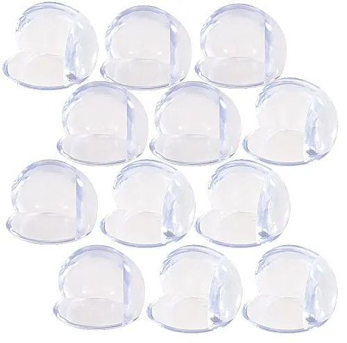 AGT Tischeckenschutz: 12er-Set Eckenschutz für Babys und Kinder, transparent, Größe L (Tischeckenschutz Kinder, Kantenschutze Babys, Sicherungen)