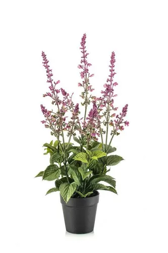 Kunstpflanze Künstlicher Salbei SWORTA im Dekotopf, Mauve, 45 cm - Dekorative Kunstpflanze mit realistischem Design, ideal für die Inneneinrichtung. Sie bringt Farbe in jeden Raum und benötigt keine Pflege. Perfekt für eine stilvolle Atmosphäre.