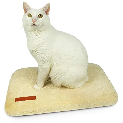 Fensterliegeplatz Teddy | stabile Katzenliege für Fensterbank | Fensterbankliege für Katzen | 51 × 36 cm (Beige)