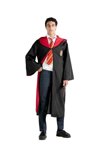 Ciao - Gryffindor Cloak Cape Tunic Deluxe offiziell Harry Potter (Einheitsgröße Erwachsene) with embroidered emblem and tie