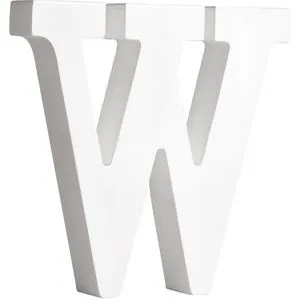 Rayher Schriftzug 62674000, aus Holz, Aufsteller, W, 3D-Buchstabe, 11 x 11 cm