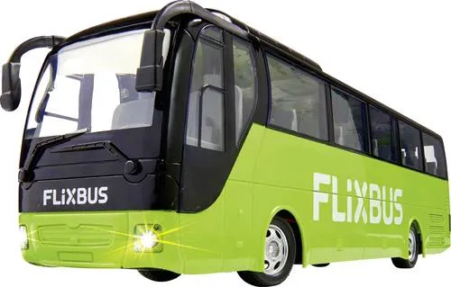 Carson 500907342 FlixBus 2.4GHz - Ferngesteuertes Spielzeugbus für Kinder ab 8 Jahren, 100% fahrfertig mit LED-Beleuchtung und 60 Minuten Fahrzeit