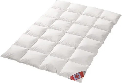 Canada Daunenbettdecke - Warme Winter Daunendecke für Allergiker - Allergiker Bettdecken mit 100% Daunenfüllung und weichem Baumwollbezug. Ideal für kalte Nächte, hergestellt in Deutschland und geeignet für Hausstauballergiker.