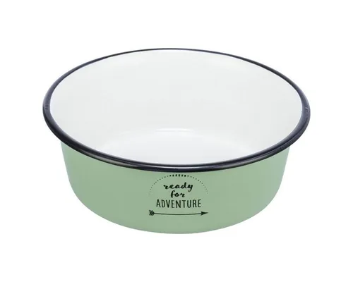 TRIXIE Futternapf Napf aus Emaille/Edelstahl grün für Hunde von Trixie