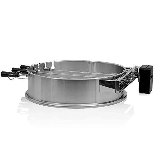 BBQ-Toro Edelstahl Grillspieß Set für Ø 57 cm Kugelgrill - Grillspieße aus Edelstahl für 57 cm Kugelgrills, ideal für abwechslungsreiche Grillgerichte mit Fleisch, Fisch, Gemüse und Obst. Praktisches Design sorgt für saftiges Grillgut und gleichmäßiges Drehen.