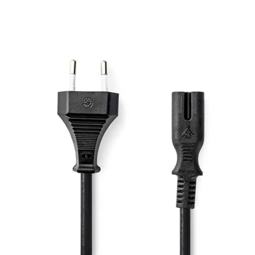 Stromkabel Eurostecker IEC-320-C7 0.50 m - 2-poliger Anschluss, ideal für Audio-, Video- und Computergeräte