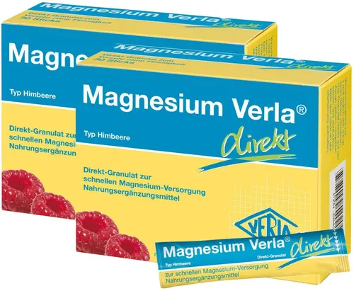 Verla-Pharm Arzneimittel Gm Sparset Magnesium Verla Direkt Granulat Himbeere 2 x 30 Stück