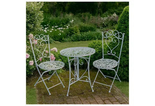 HTI-Line Balkonset Tischgruppe Curly 3-tlg.  in schwarz von HTI-Line