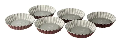 Dr. Oetker Torteletts Ø 10 cm, 6er Set, Antihaft-Backen für süße Küchlein - Praktisches 6er Set Torteletts aus Stahlblech mit Antihaft-Beschichtung. Ideal für süße und herzhafte Köstlichkeiten. Temperaturbeständig bis 230°C für optimale Ergebnisse!