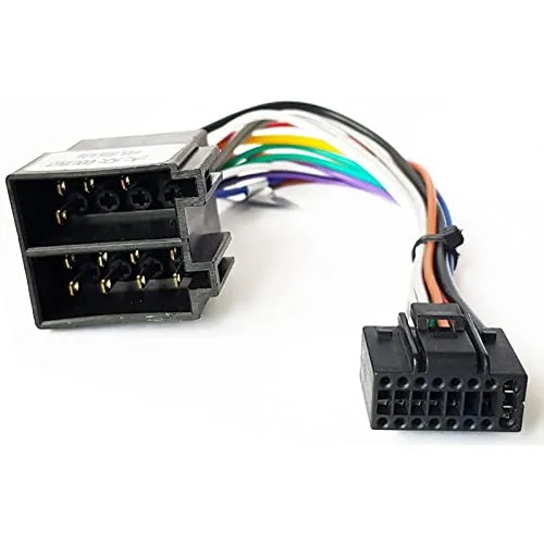16-poliger ISO Adapterkabelbaum für Android-Autoradio ISO-Standardbuchse mit Lenkradsteuerung und Kabelanschluss für die Rückfahrkamerasteuerung