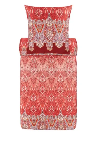 Produktbild Bassetti Bettwäsche RAGUSA, 2-teilig, Satin in Bordeaux mit Blumenmuster