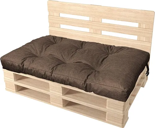 Pillows24 - Palettenkissen wasser- und UV-beständig - Sitzkissen | Polster für Europaletten 120x80 - Palettenmöbel - Outdoor/Indoor, Braun