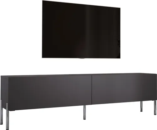 TV-SCHRANK : Anthrazit mit Beinen in Chrom, 170 x 52 x 32 cm