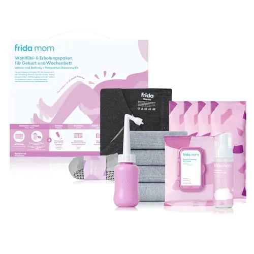 Frida Mom Set für Geburt & Wochenbett - Matratzenauflagen und umfassendes Pflegepaket für werdende Mamas: Enthält alles für die Erholung nach der Geburt, ideal als Geschenk zur Babyparty.