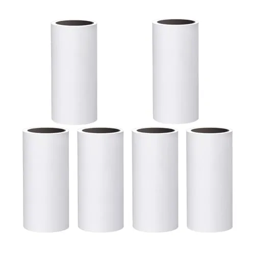 Oiamker Fusselrolle Ersatzrolle 6 Rollen, Extra Klebrige Fusselrolle Kleidung, Fusselroller für Kleidung, Haare, Katzenhaare, Hundehaare, 60 Blatt/Rollen