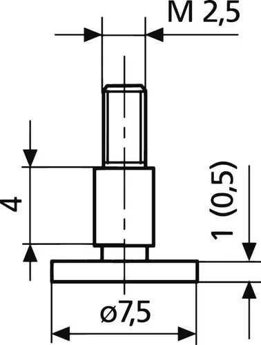 Mahr Tellermesseinsatz 7,5x1,0mm