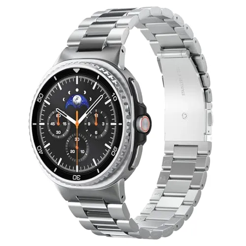Spigen Modern Fit 316L Armband für Samsung Galaxy Watch 8 - Smartwatch Ersatzarmband aus hochwertigem Edelstahl, zeitloses Design und einfache Anpassung für perfekten Tragekomfort.