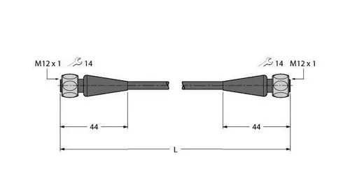 Turck Verbindungsleitung RKH4.5-20-RKH4.5/TFE