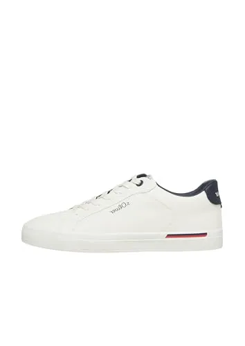 s.Oliver Vegan Schnürschuh in Weiß, Größe 46 EU - Sportlicher Schnürschuh aus 100% veganem Kunstleder, pflegeleicht und mit herausnehmbarer Innensohle für individuellen Komfort. Ideal für den täglichen Einsatz und modisch vielseitig kombinierbar.