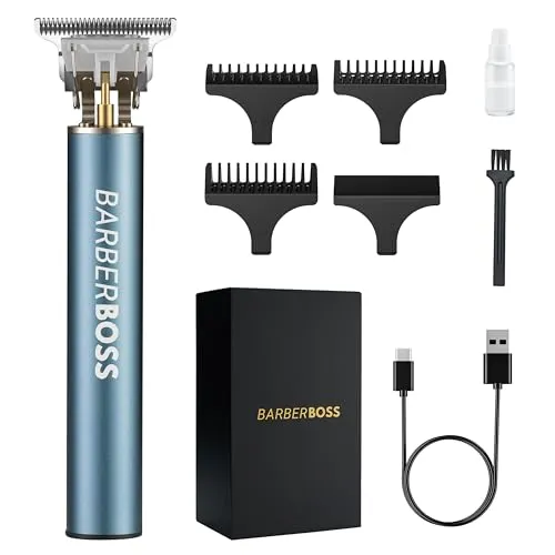 Barberboss Bartschneider Männer & Haarschneidemaschinen Männer, Schnurlose Haarschneider Männer, Präzision Clippers für Männer Haarschnitt, Detail Stoppeln Trimmer QR-2078