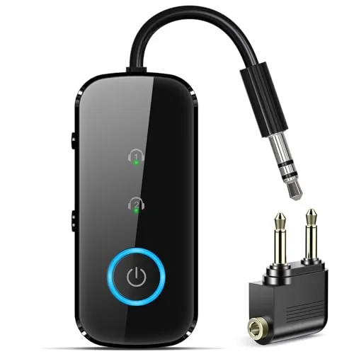 Premium Pro Bluetooth 5.4 Sender & Empfänger – Kabelloser Audio Adapter für Flugzeuge & Fitness