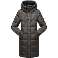 MARIKOO Damen Wintermantel B941 in schwarz von Marikoo