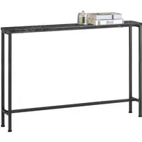 SoBuy Konsolentisch FSB19-XL - Vintage Flurtisch in Schwarz - Drohnen Zubehör: Stilvoller Konsolentisch mit einfacher Selbstmontage, ideal für Flur oder Wohnzimmer und bietet eine Belastbarkeit von bis zu 50 kg.