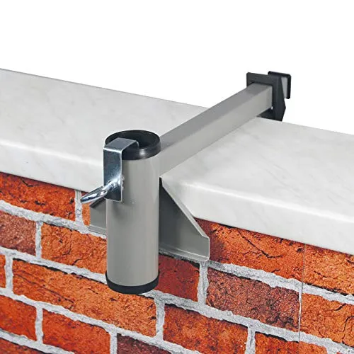 Videx Sonnenschirmhalter für Balkonbrüstung - Stabile Halterung aus witterungsbeständigem Material für Sonnenschirme bis Ø 40 mm, einfach ohne Bohren zu installieren - ideal für Balkon und Terrasse.