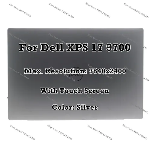 Silber 17“ Dell XPS 17 9700 Precision 5750 UHD LCD Berühren Bildschirm Baugruppe